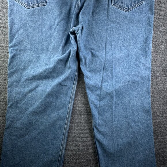 Carhartt Men’s Denim Jeans 46x32 Relaxed Light Wash B460 LVB Work Casual W Logo - Picture 8 of 13